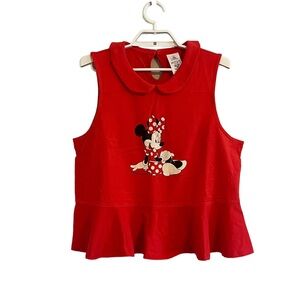 Disney Parks Minnie Mouse Peplum Tank Top
